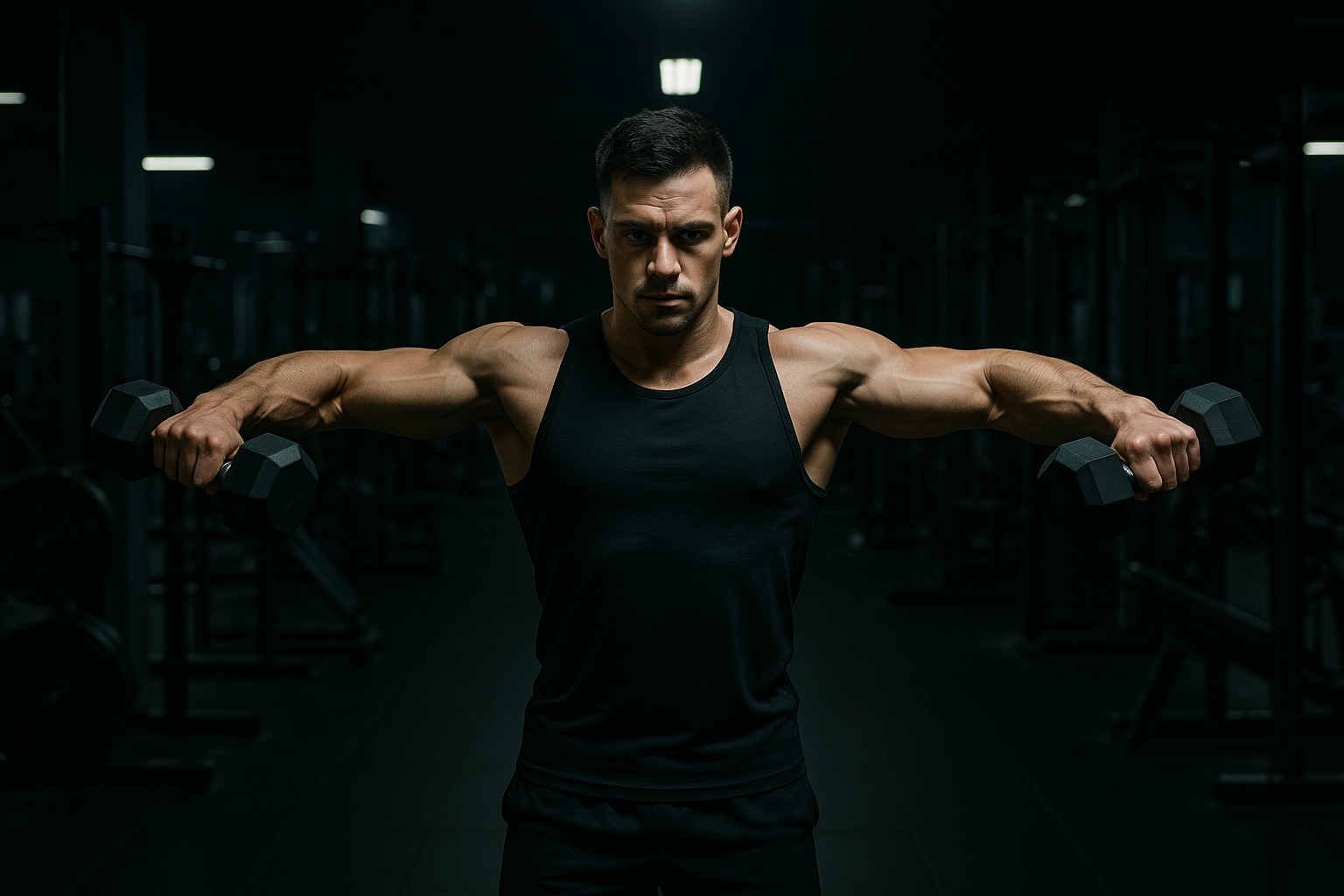 Elevaciones Laterales con Mancuernas