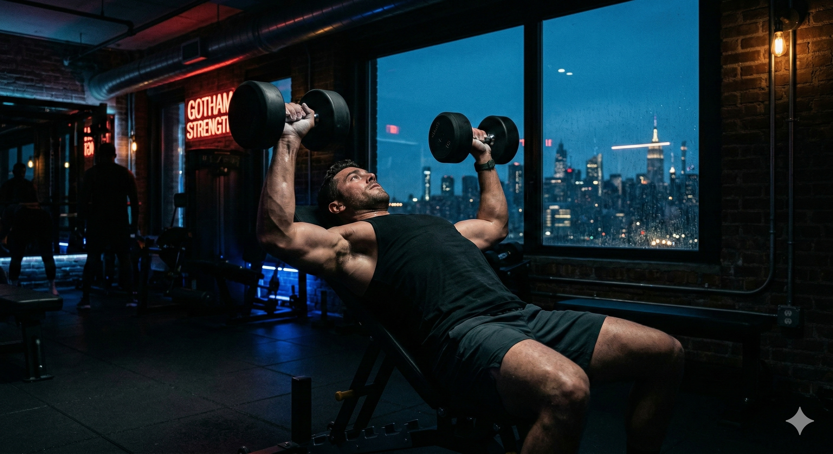 Press inclinado con mancuernas