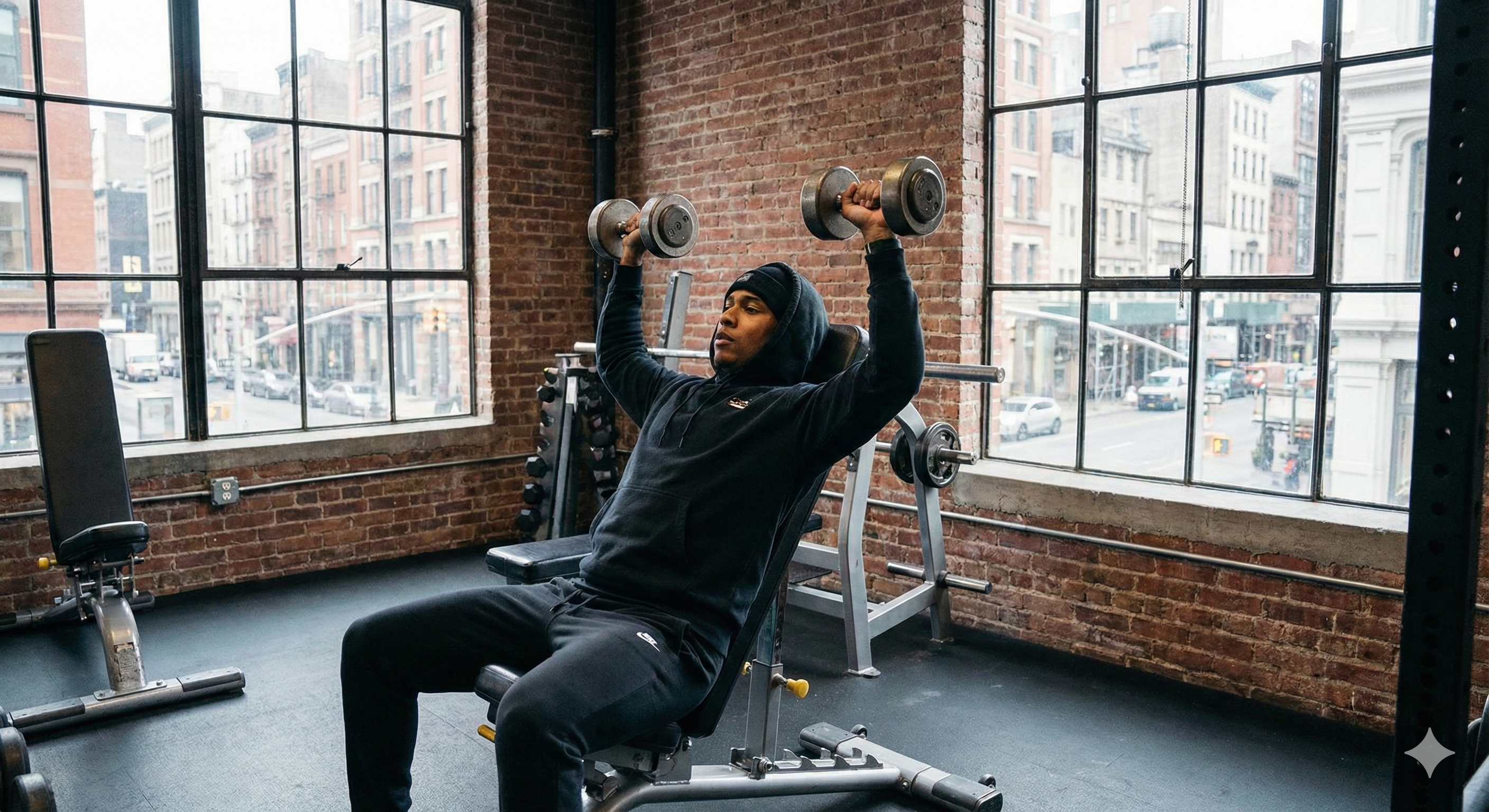 Press superior con mancuernas para la parte alta del pecho