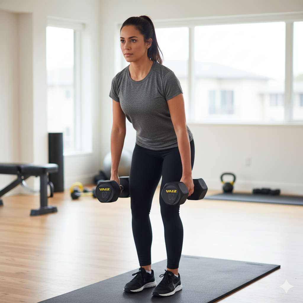 Peso muerto con Mancuernas