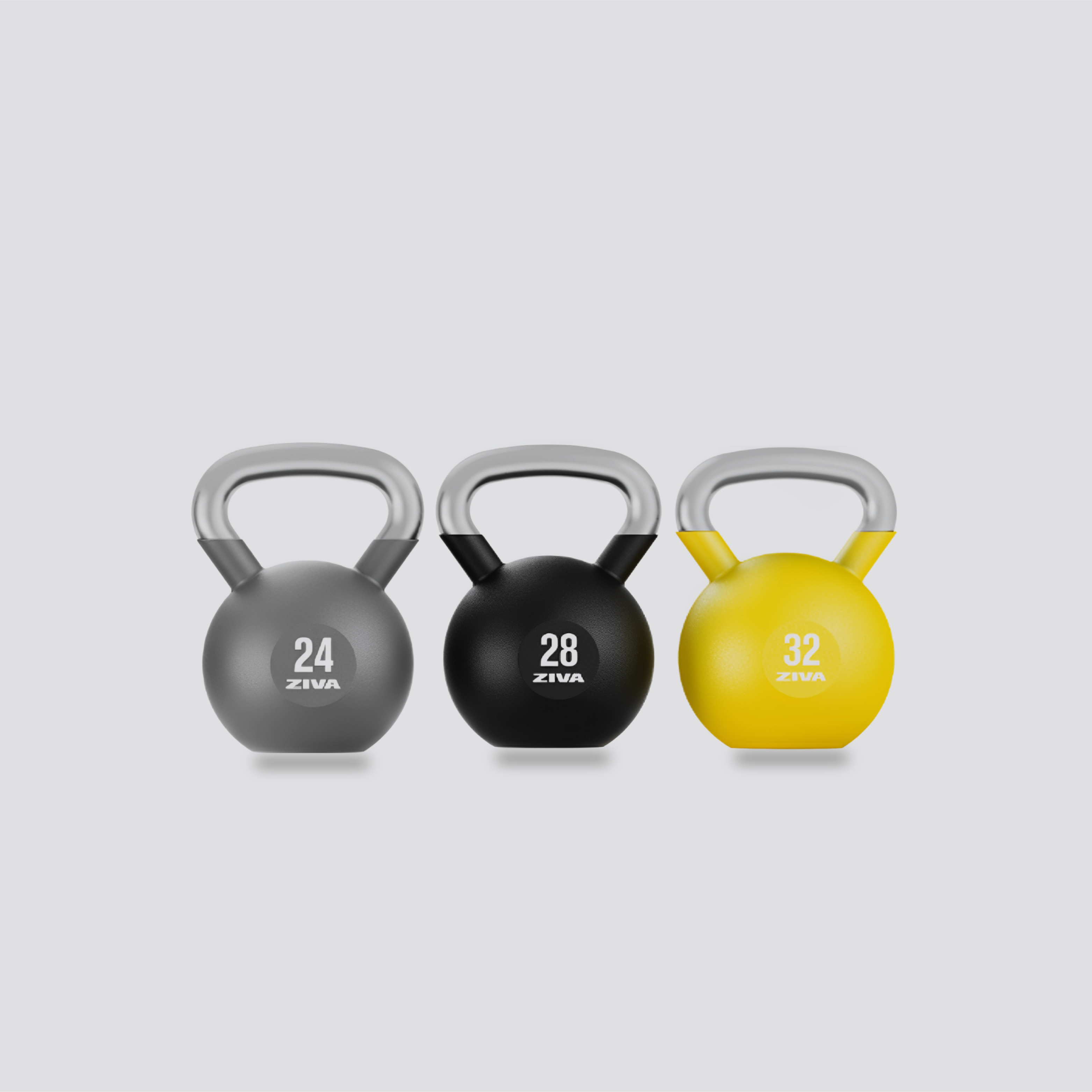 Kettlebell Performance Vinilo Agarre Cromado · Ziva · De 4 kg A 32 kg · Unidad