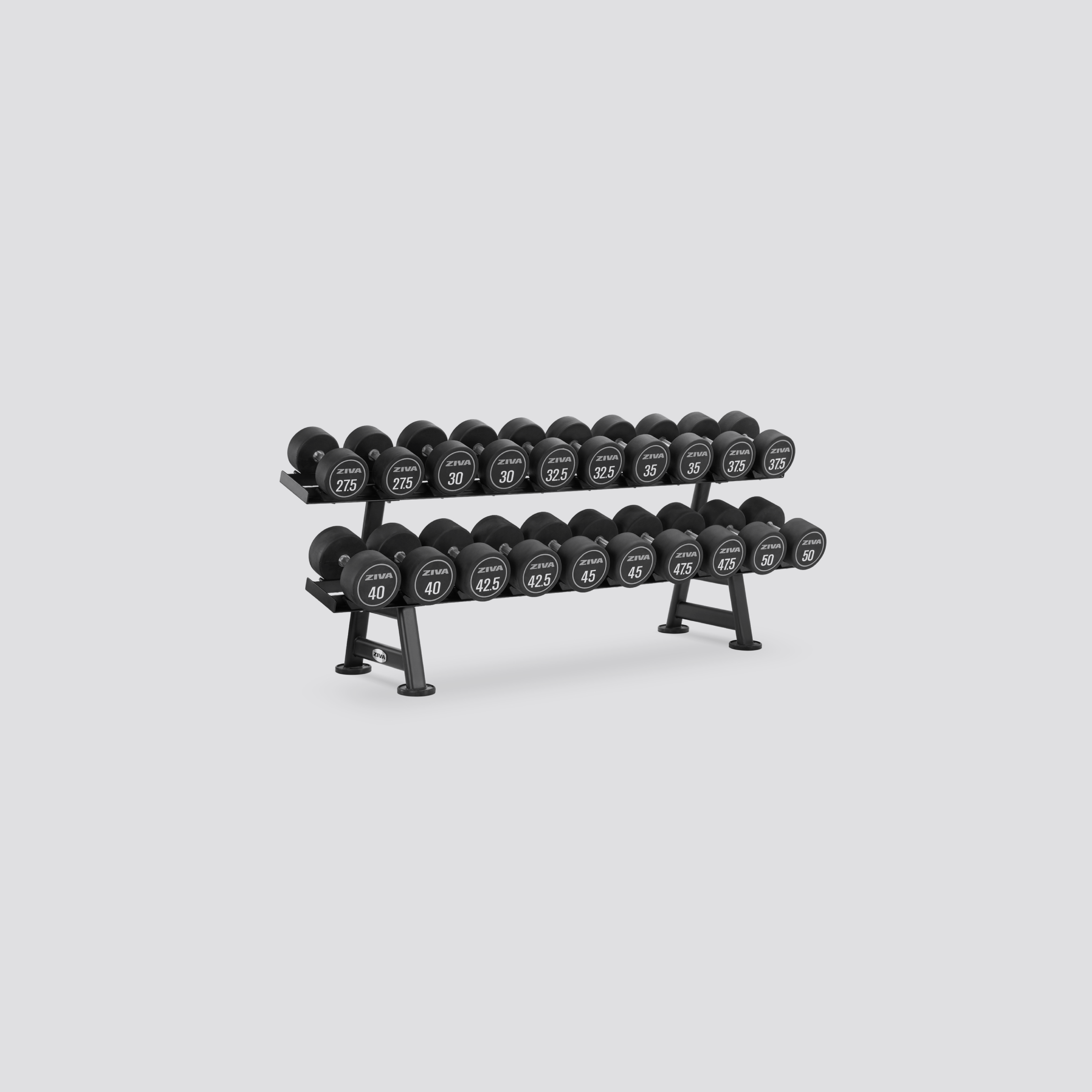 XP Urethane Dumbbell Rack ZIVA 3 Sizes