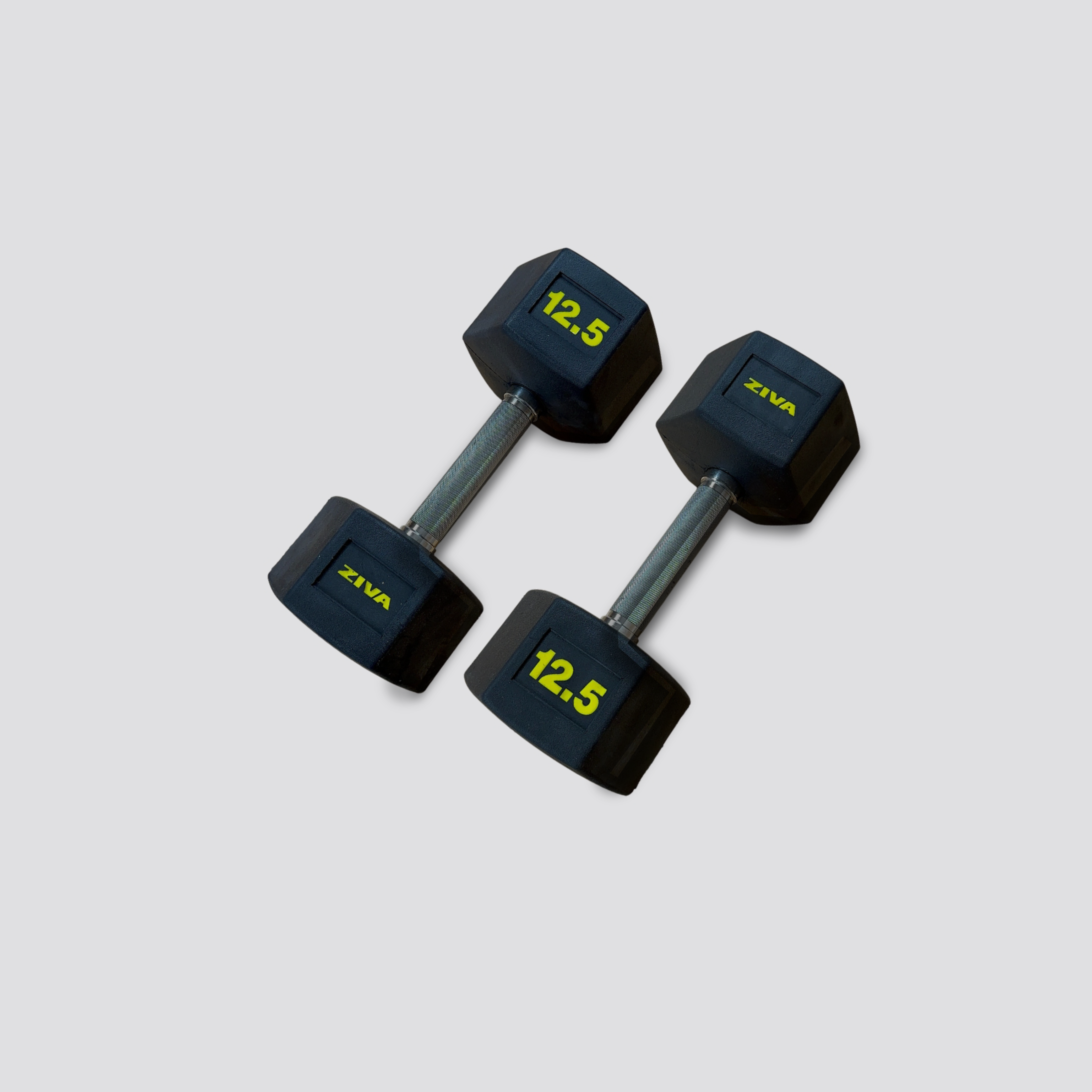 Haltère hexagonal · GiveMeFit · Caoutchouc · De 1 kg à 50 kg · Unité