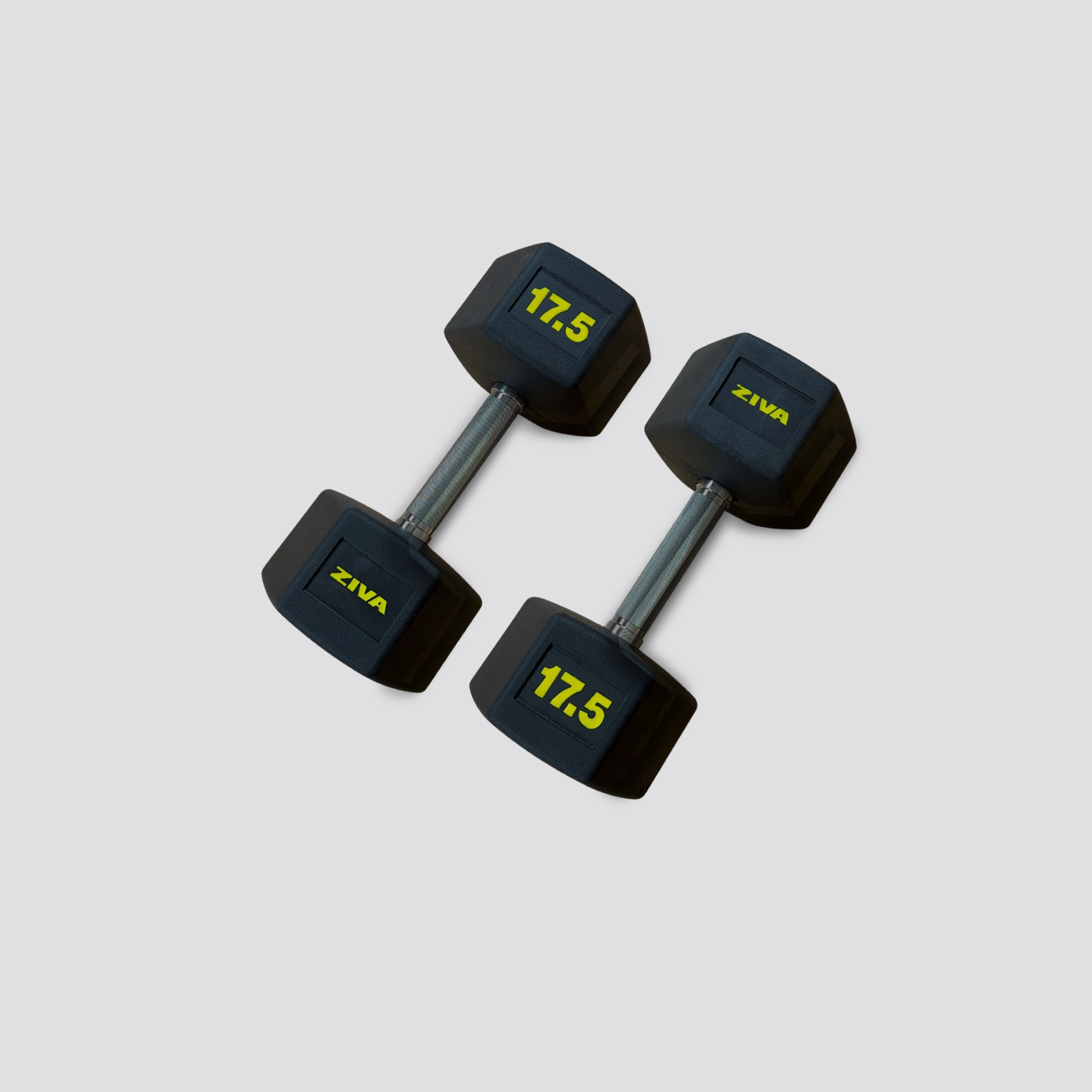 Haltère hexagonal · GiveMeFit · Caoutchouc · De 1 kg à 50 kg · Unité