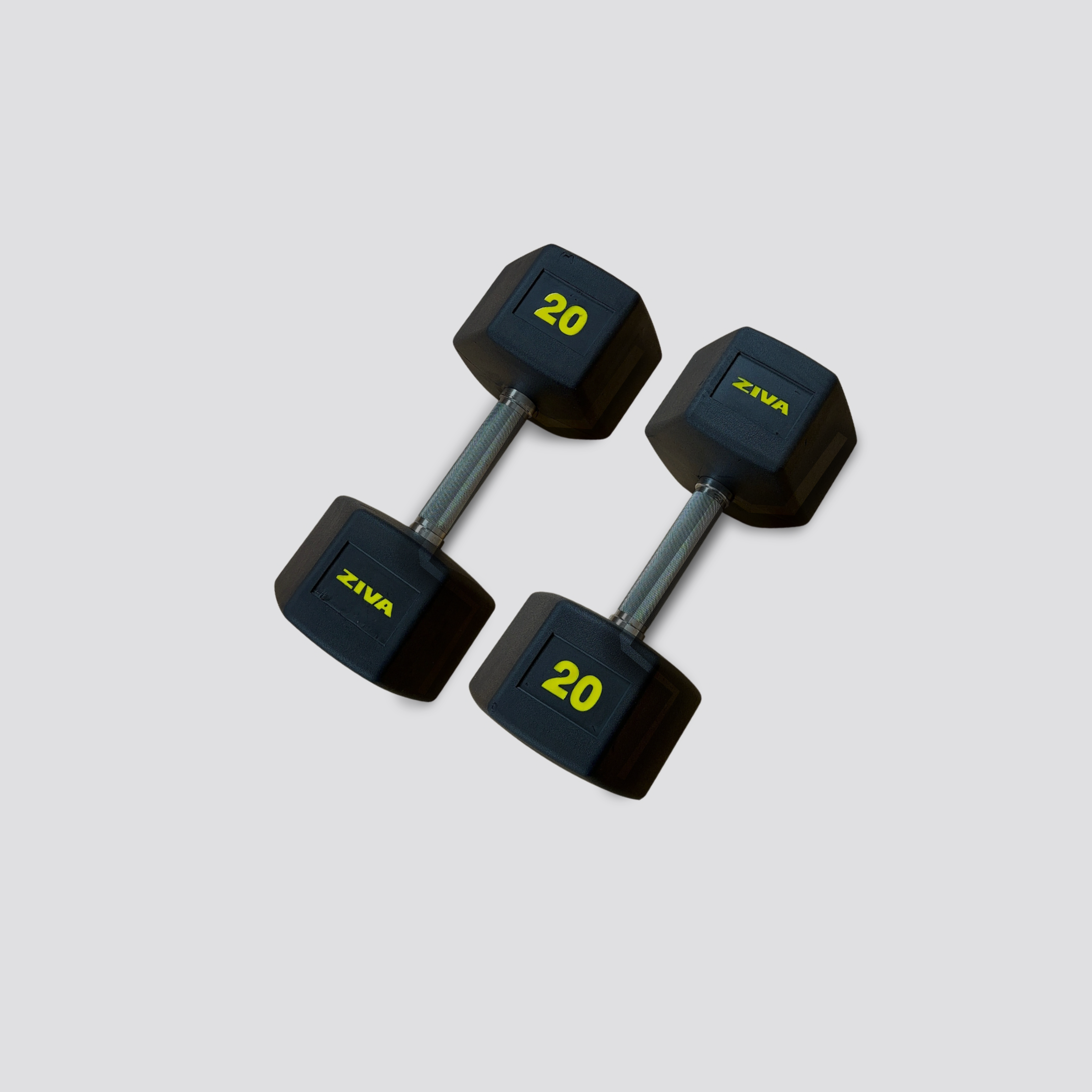 Haltère hexagonal · GiveMeFit · Caoutchouc · De 1 kg à 50 kg · Unité