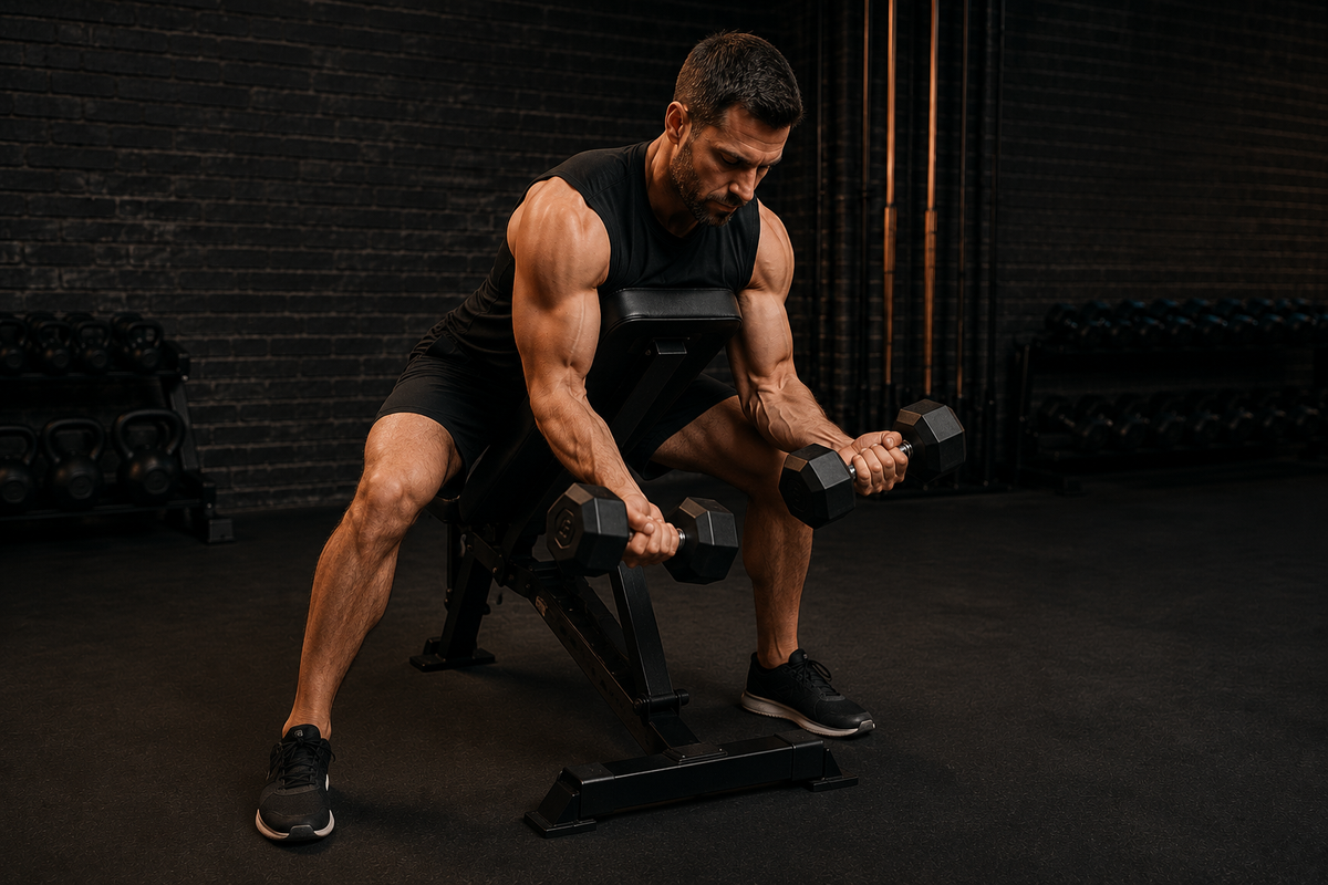 Curl Araña con Mancuernas: Técnica, Músculos y Variantes